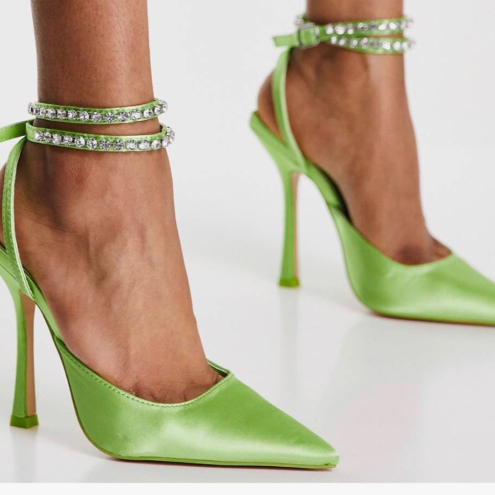 Public Desire Bliss heel shoes in lime
